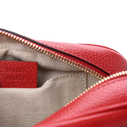 Gucci Pebbled Calfskin Small Soho Disco Bag Vibrant Red 9 of 10