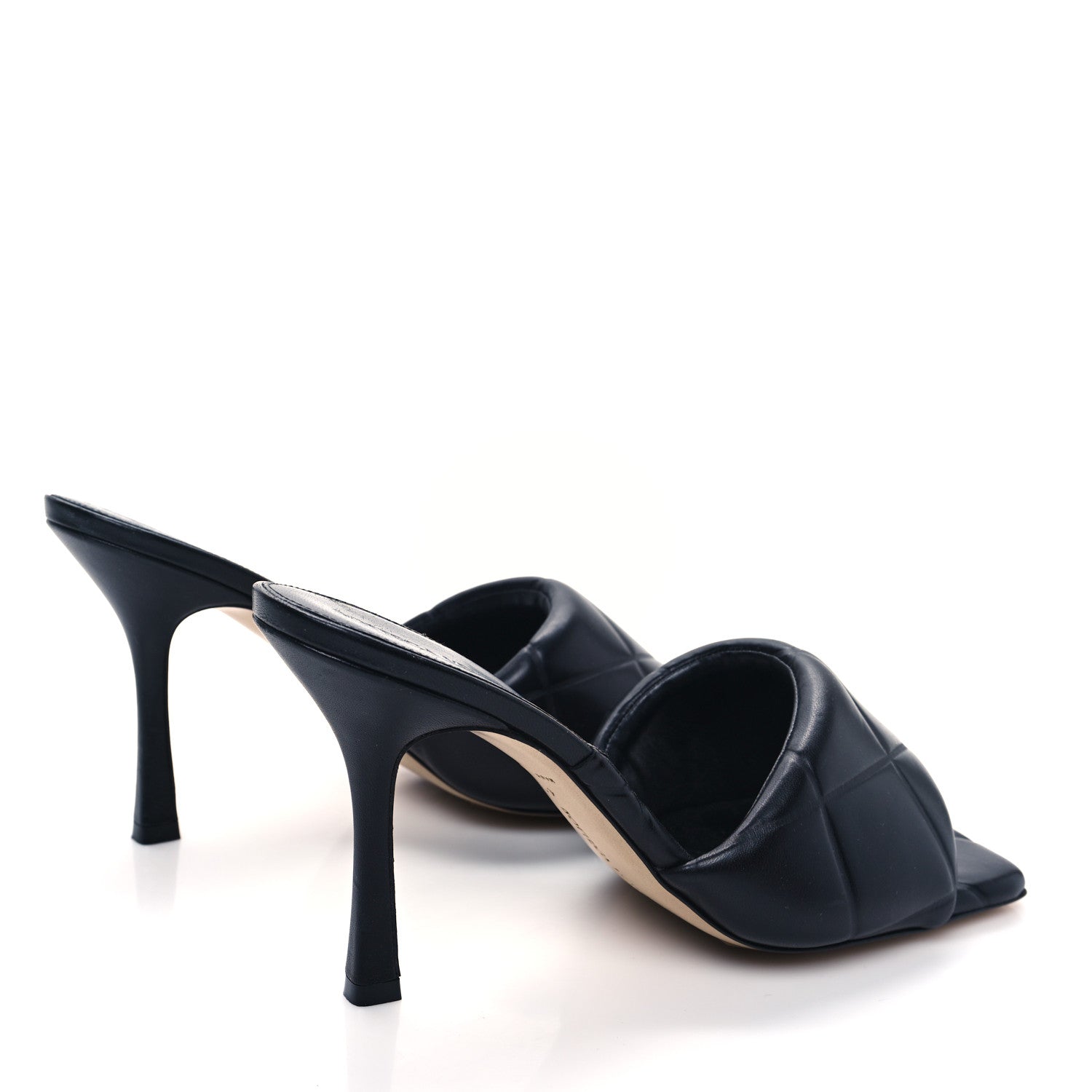 Bottega Veneta Nappa Quilted Rubber Lido Mule Sandals 41 Black 4 of 7