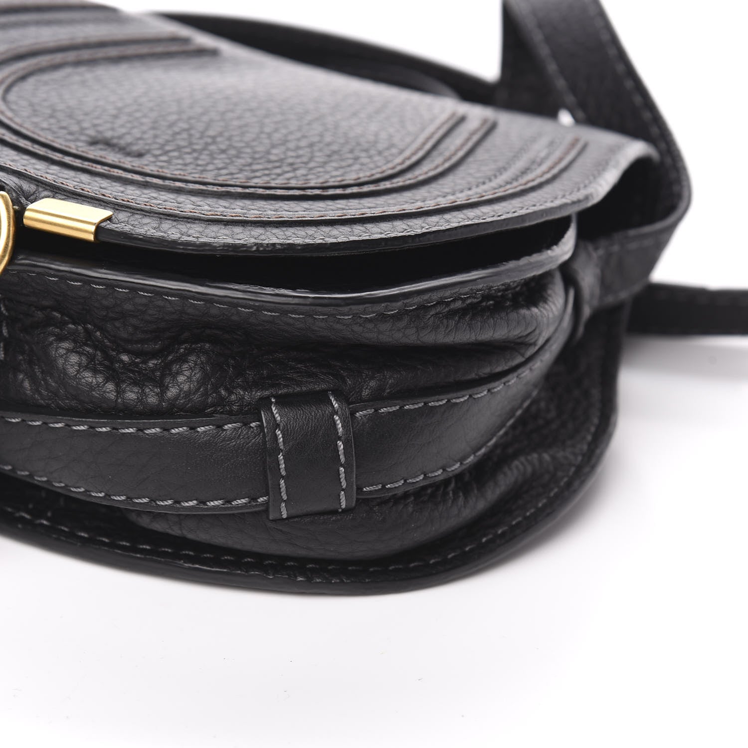 Chloe Calfskin Mini Marcie Round Crossbody Bag Black 9 of 10
