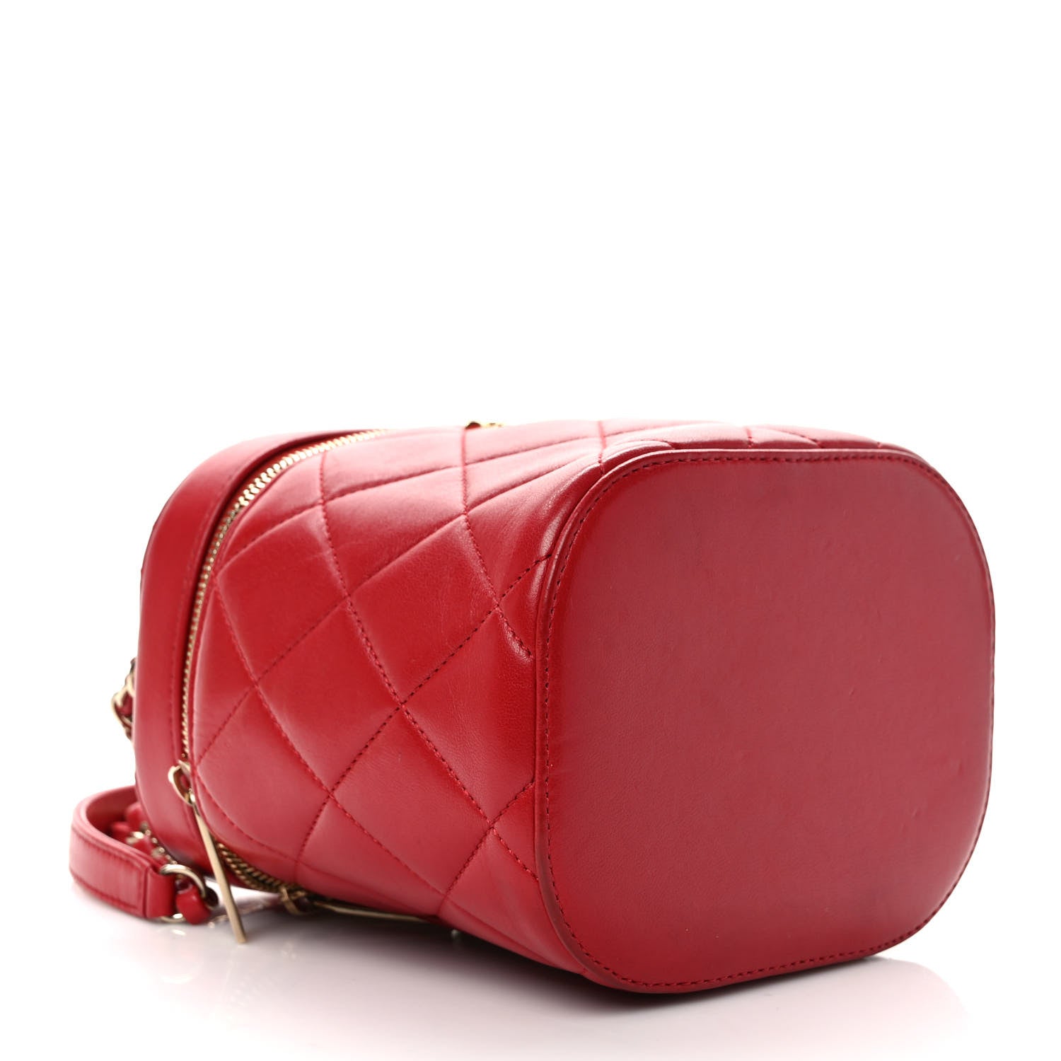 Chanel Lambskin Quilted Trendy Vanity Case Red 4 of 12