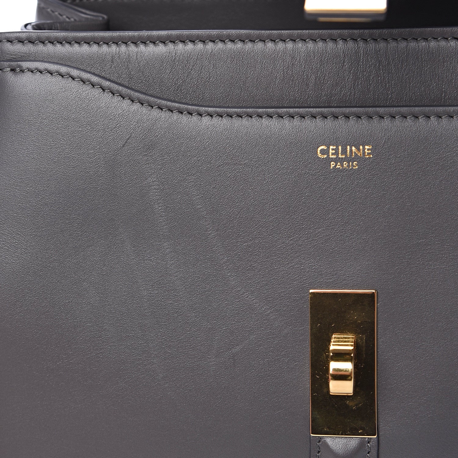 Celine Satinated Calfskin Small 16 Top Handle Bag Gray 13 of 14
