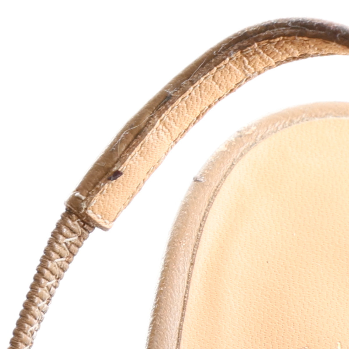 Chanel Lambskin Patent Calfskin Quilted Cap Toe CC Slingback Pumps 38.5 Beige Black 11 of 13