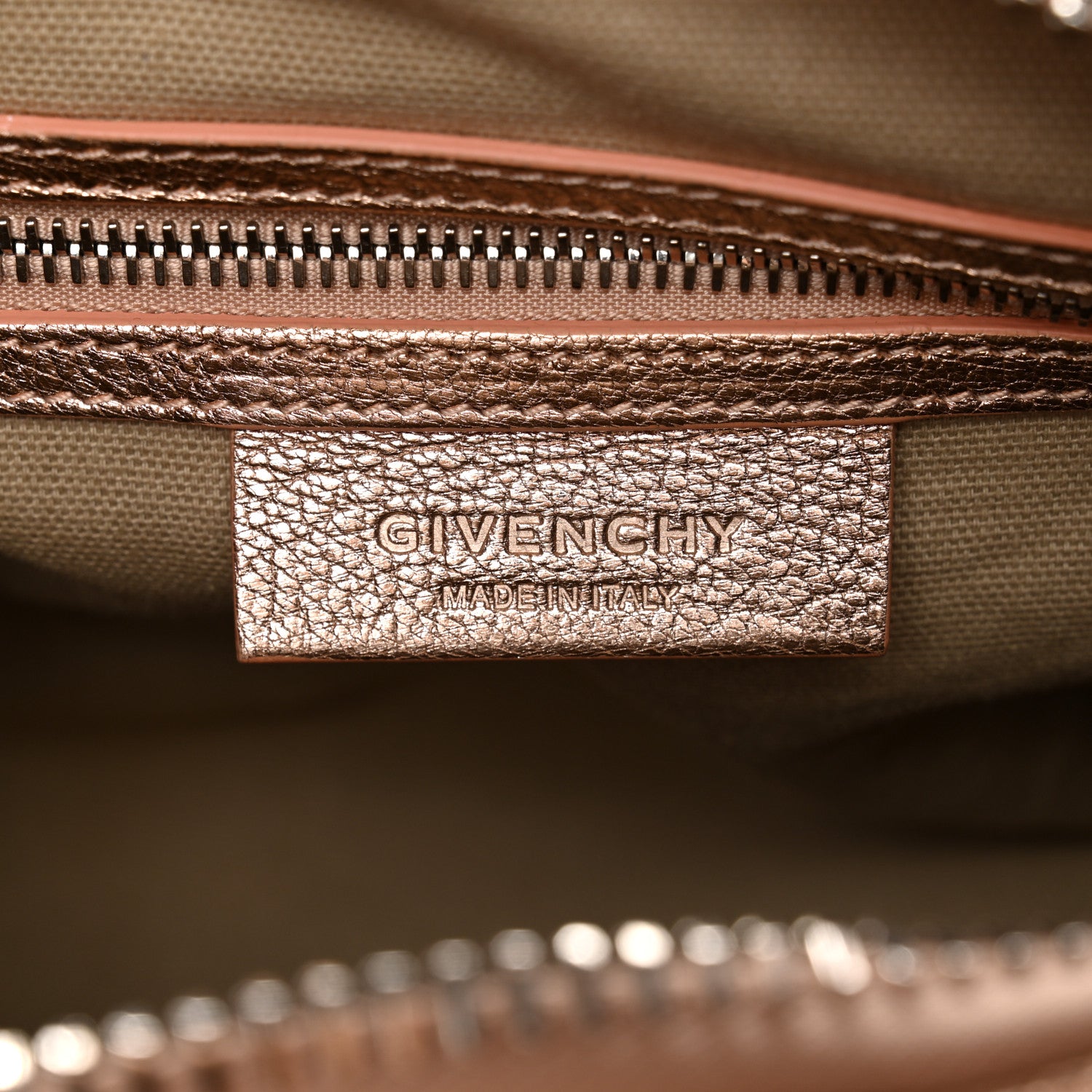 Givenchy Metallic Sugar Goatskin Mini Antigona Light Pink 6 of 11
