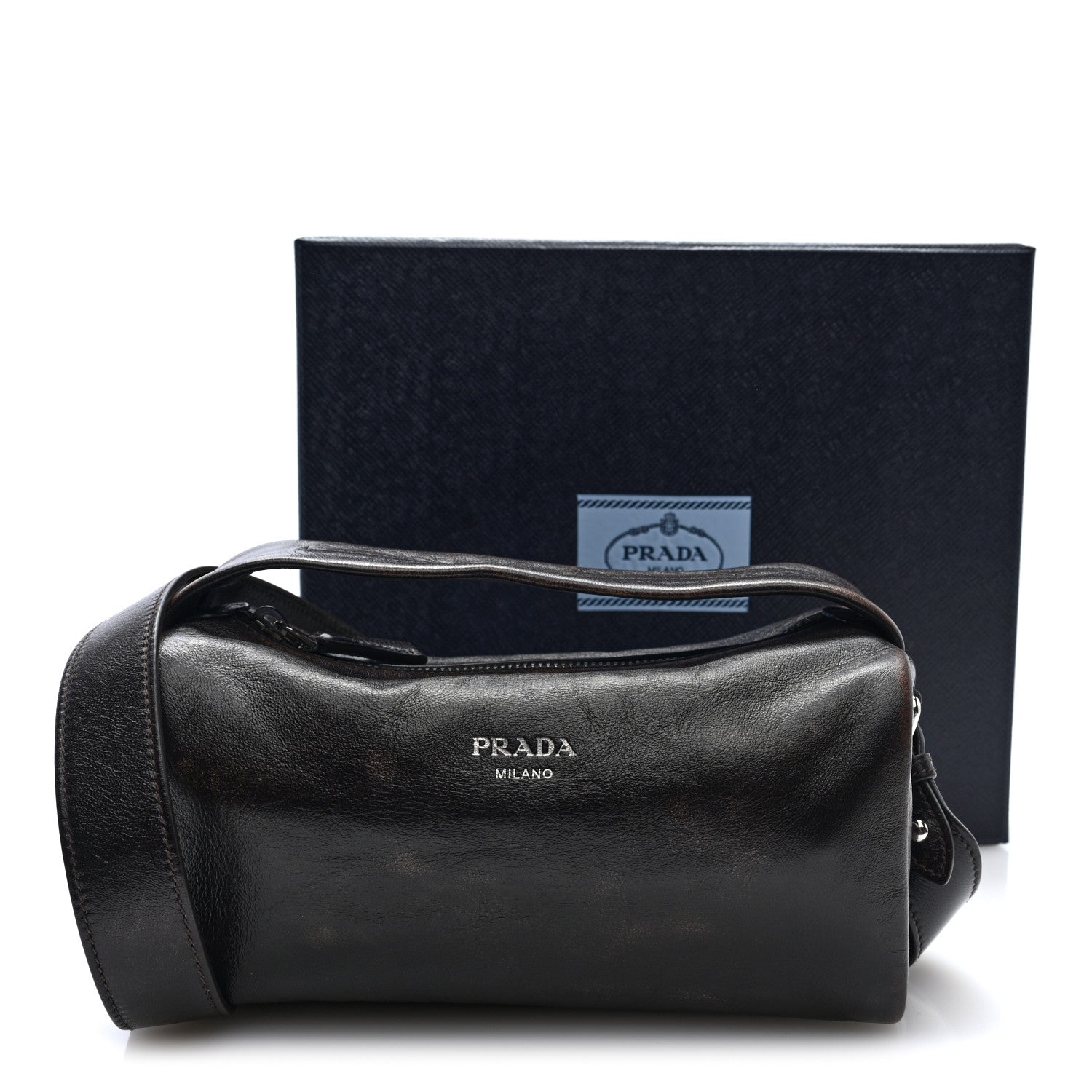 Prada Vintage Nappa Shoulder Bag Moro 10 of 10