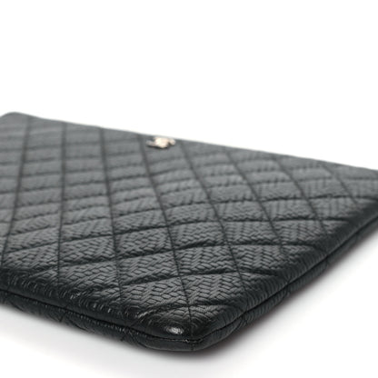 Chanel Calfskin Braided Large Cosmetic Case Black 10 of 10