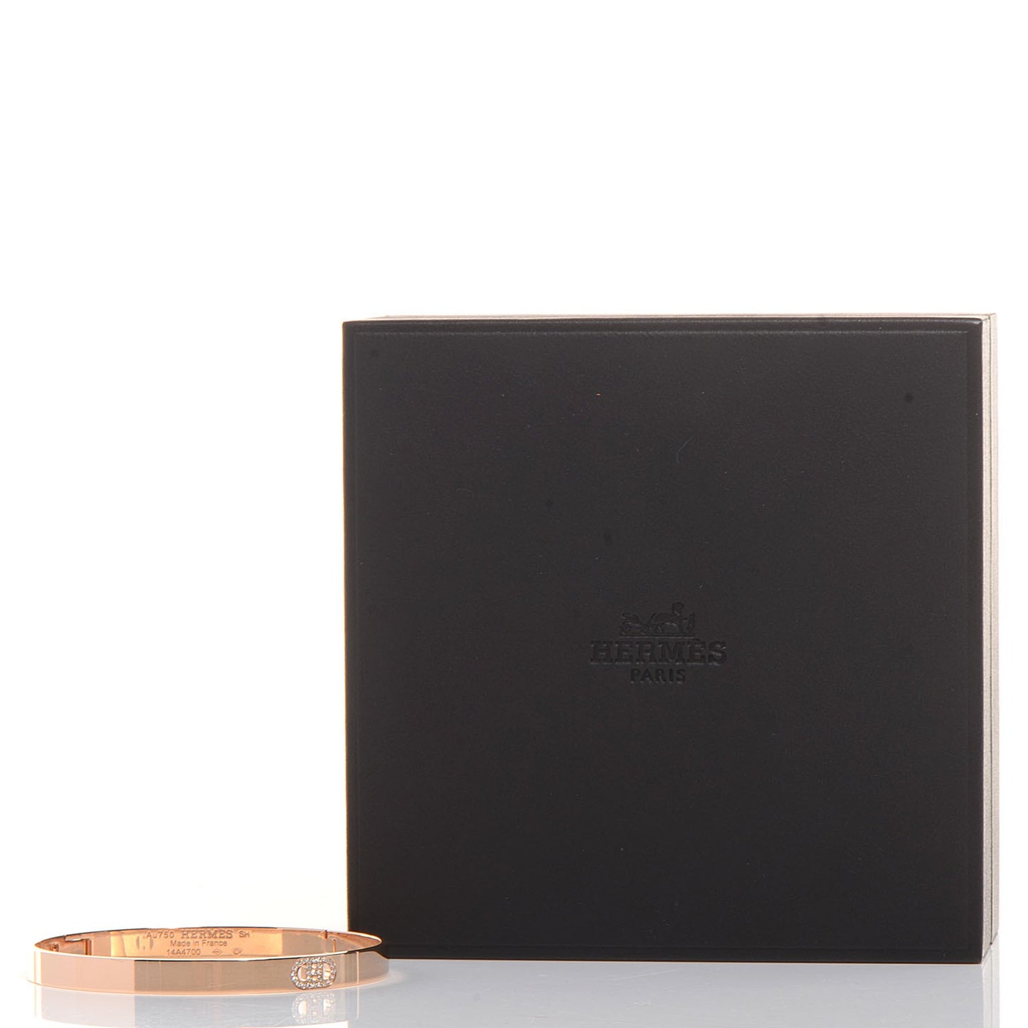 18K Rose Gold Diamond PM H D'Ancre Bracelet SH