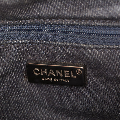 Chanel Denim Patchwork Triple Chain Flap Blue 6 of 7
