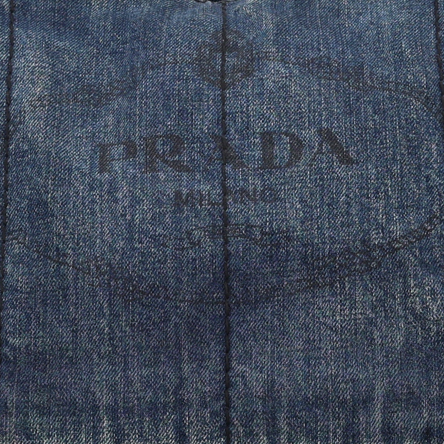 Prada Denim Logo Tote Avio 8 of 10