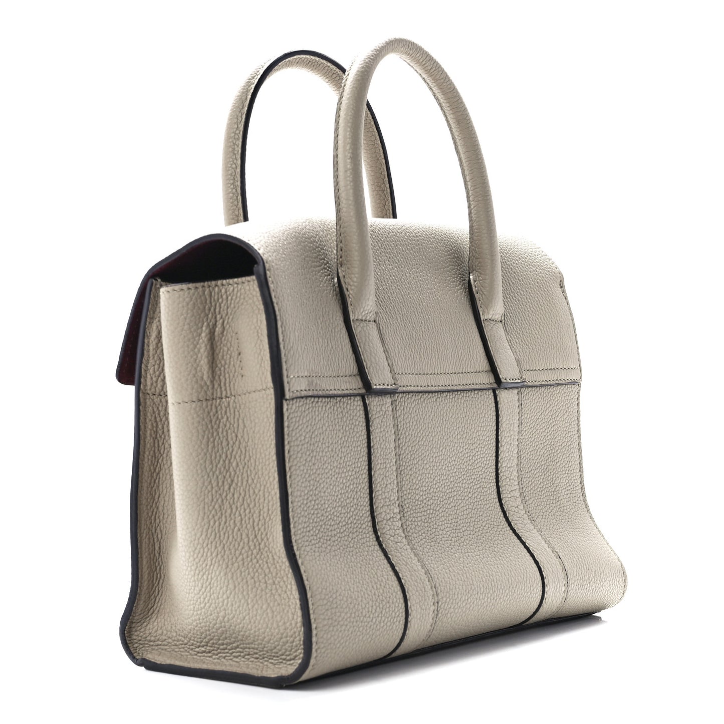 Classic Grain Calfskin Small Bayswater Taupe