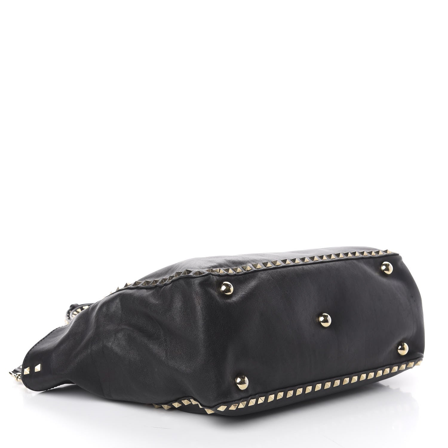 Valentino Garavani Vitello Medium Rockstud Tote Black 3 of 7