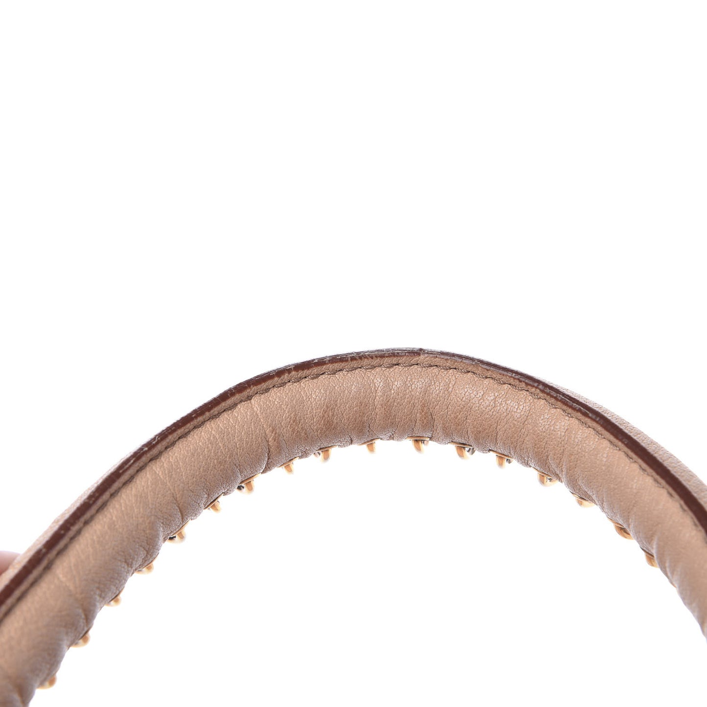 Sugar Goatskin Small Metal Ring Pandora Beige