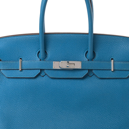 Hermes Togo Birkin 35 Bleu Azteque 7 of 29