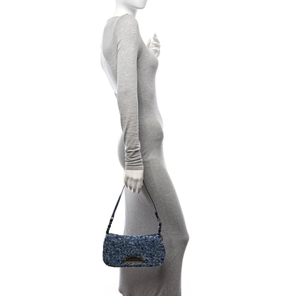 Christian Dior Denim Frayed Malice Shoulder Bag Blue 2 of 9