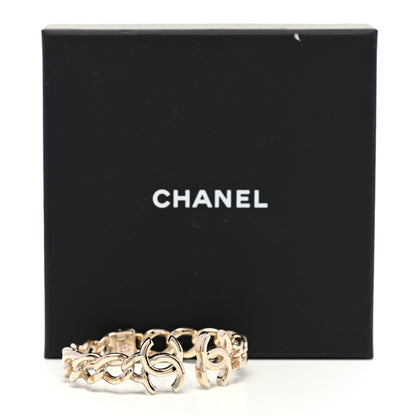 Chanel Metal CC Chain Link Cuff Bracelet Gold 5 of 5