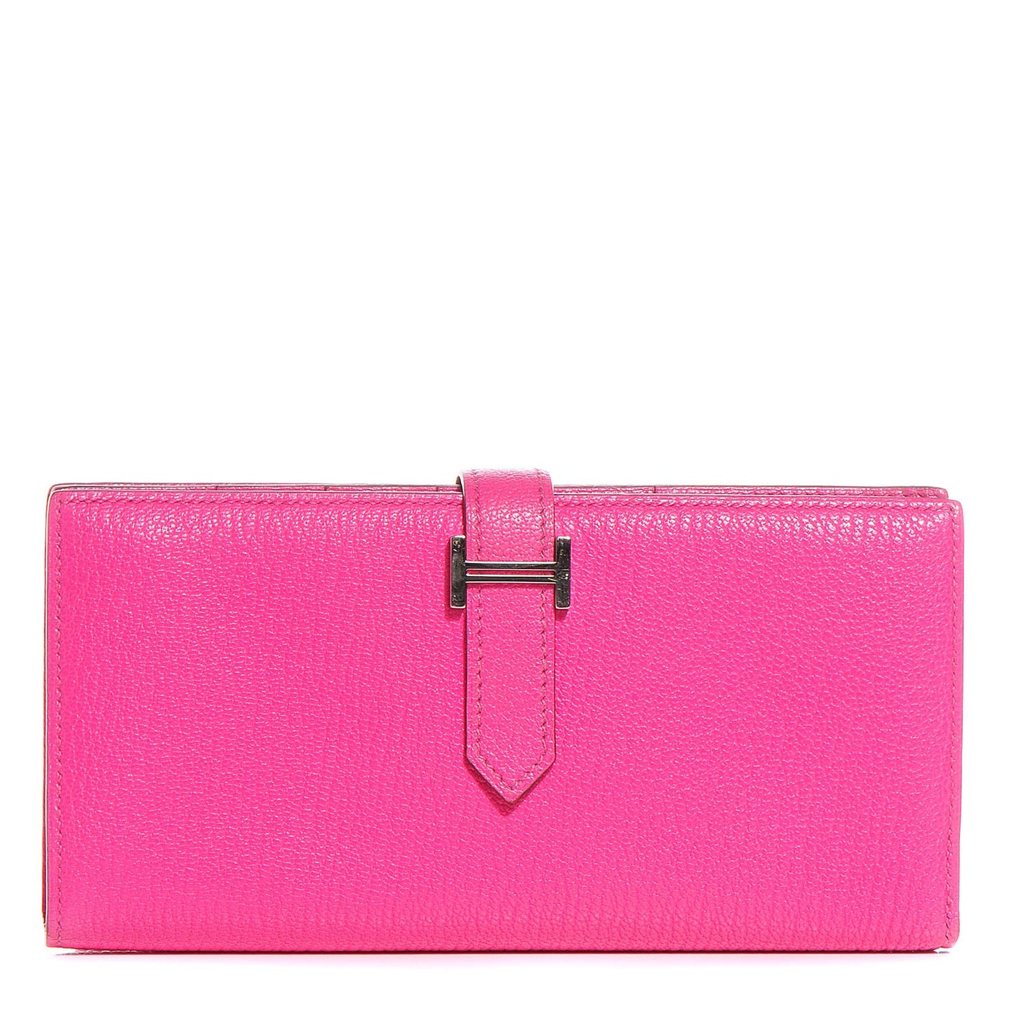 Chevre Mysore Bearn Gusset Wallet Rose Tyrien