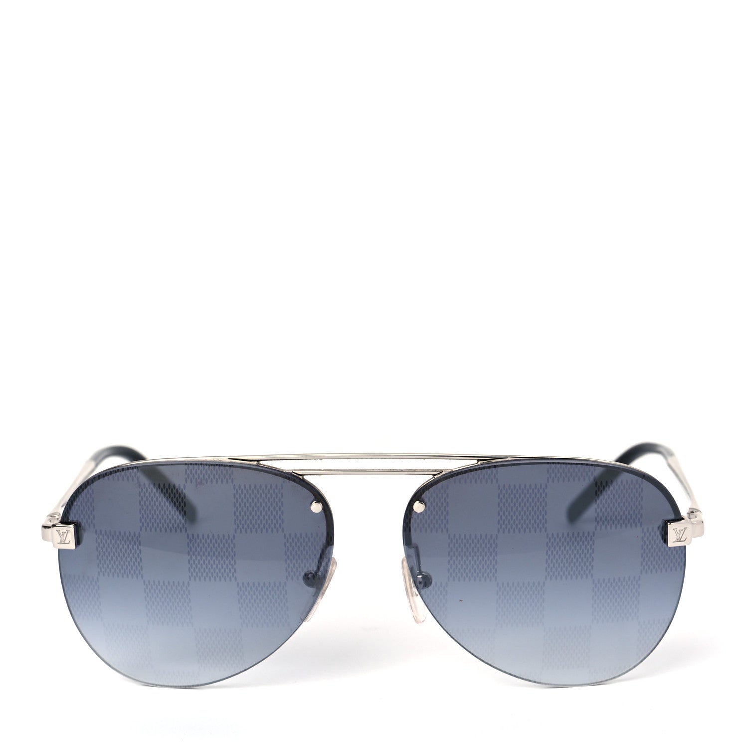 Louis Vuitton Damier Clockwise Sunglasses Z1271E Silver 2 of 8