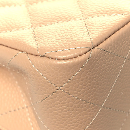 Chanel Caviar Quilted Medium Double Flap Beige 11 of 13