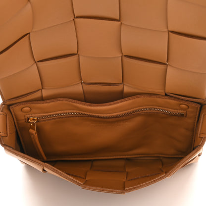 Bottega Veneta Lambskin Maxi Intrecciato Cassette Crossbody Bag Caramel 5 of 7