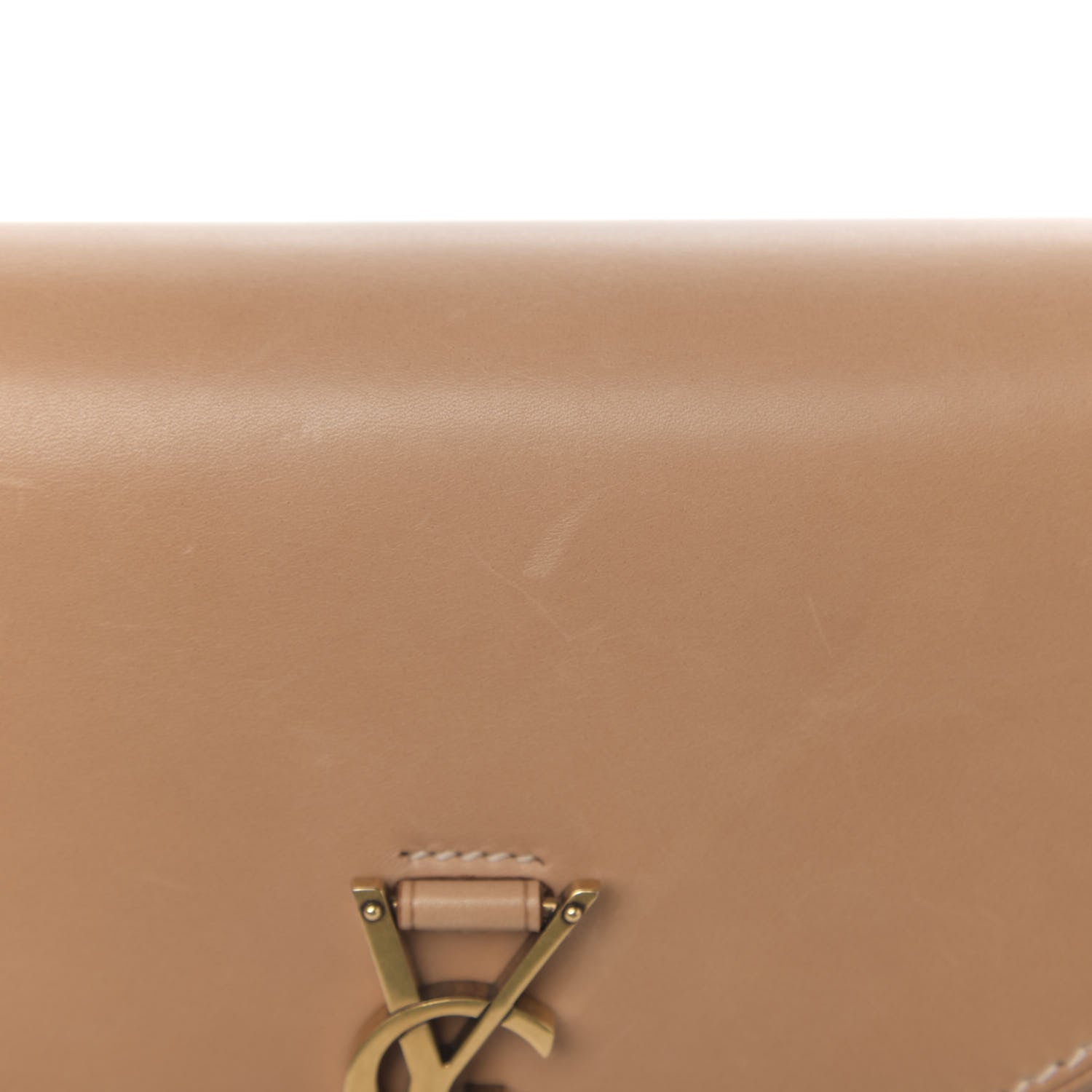 Saint Laurent Smooth Vintage Calfskin Small Kaia Satchel Brown Gold 10 of 14