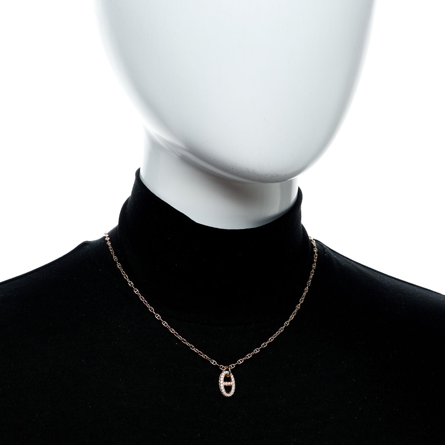 18K Rose Gold Diamond PM New Farandole Pendant Necklace