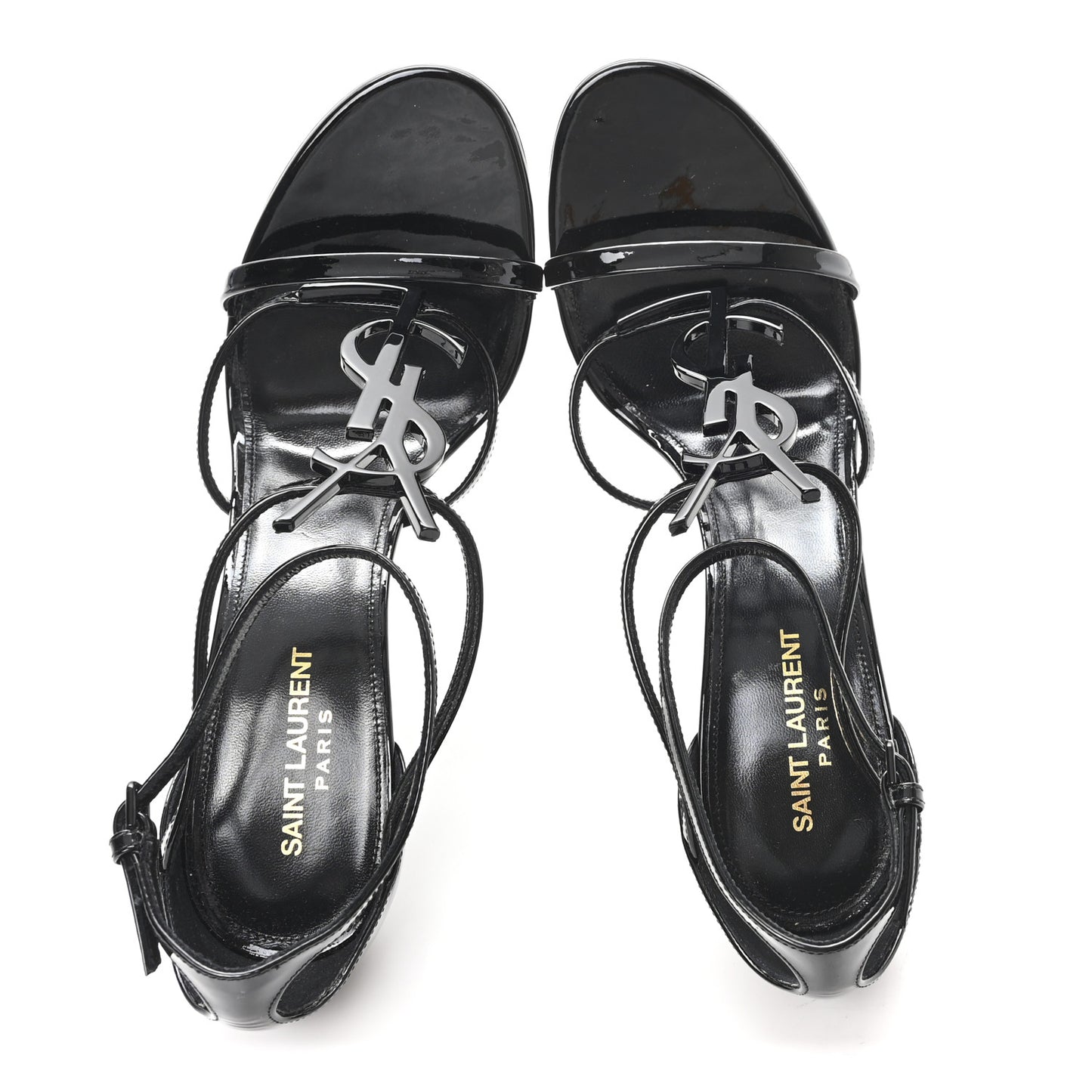 Vernice Chiffon Cassandra 100 Ankle Strap Sandals 41 Black