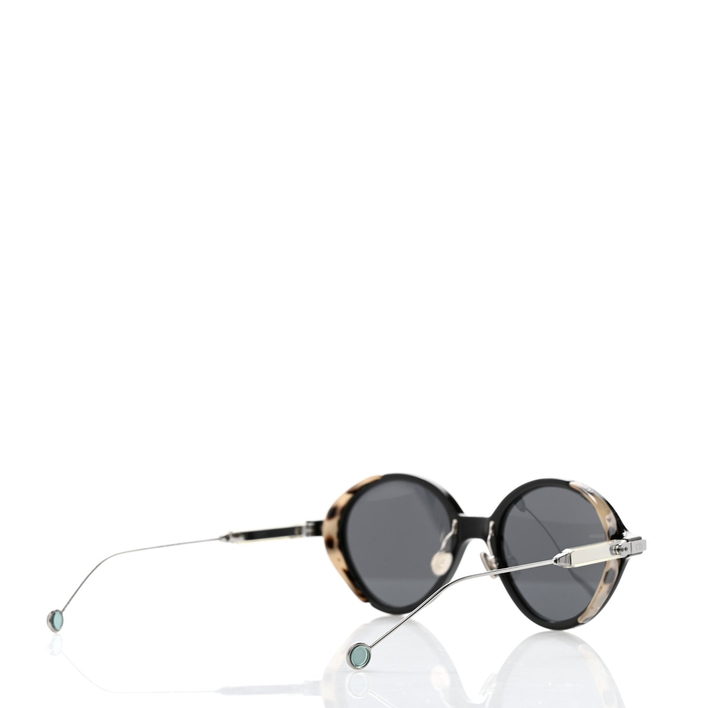 Acetate Umbrage Round Sunglasses Tortoise Black