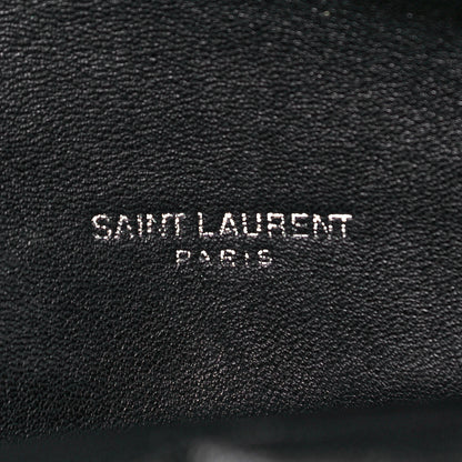 Saint Laurent Lambskin Quilted Medium Loulou Puffer Monogram Chain Satchel Black 6 of 10