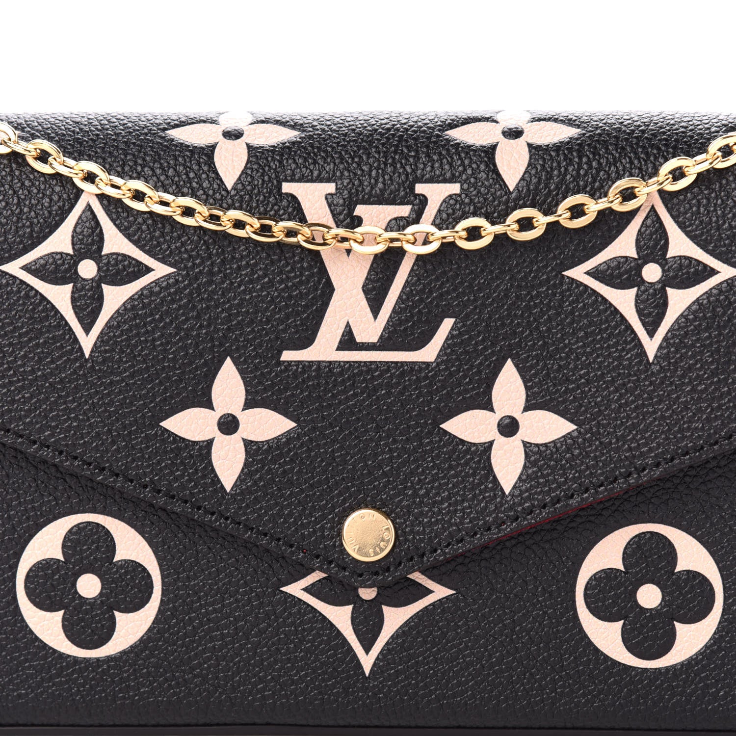 Louis Vuitton Empreinte Monogram Giant Felicie Pochette Black Beige 14 of 14
