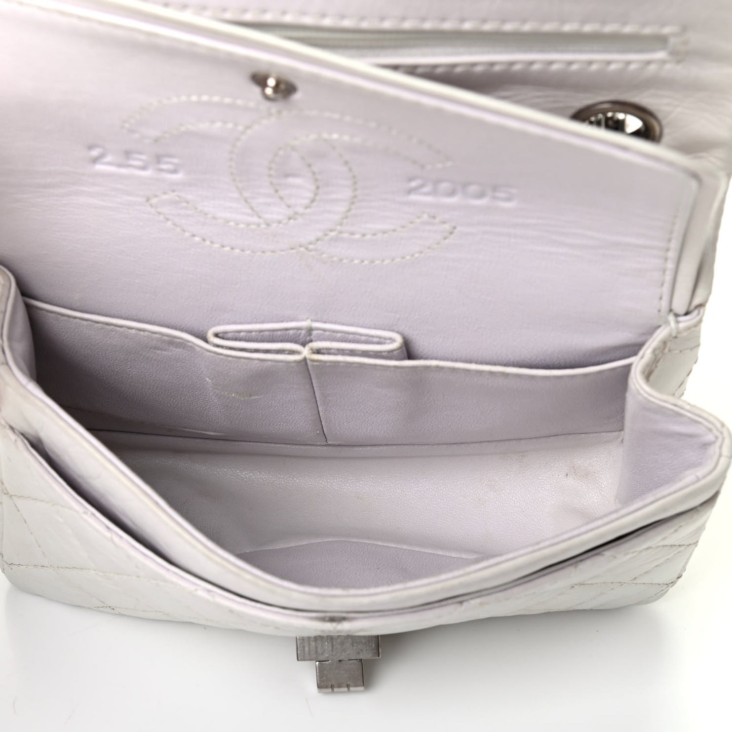 Aged Calfskin 50th Anniversary 2.55 Reissue 224 Flap White