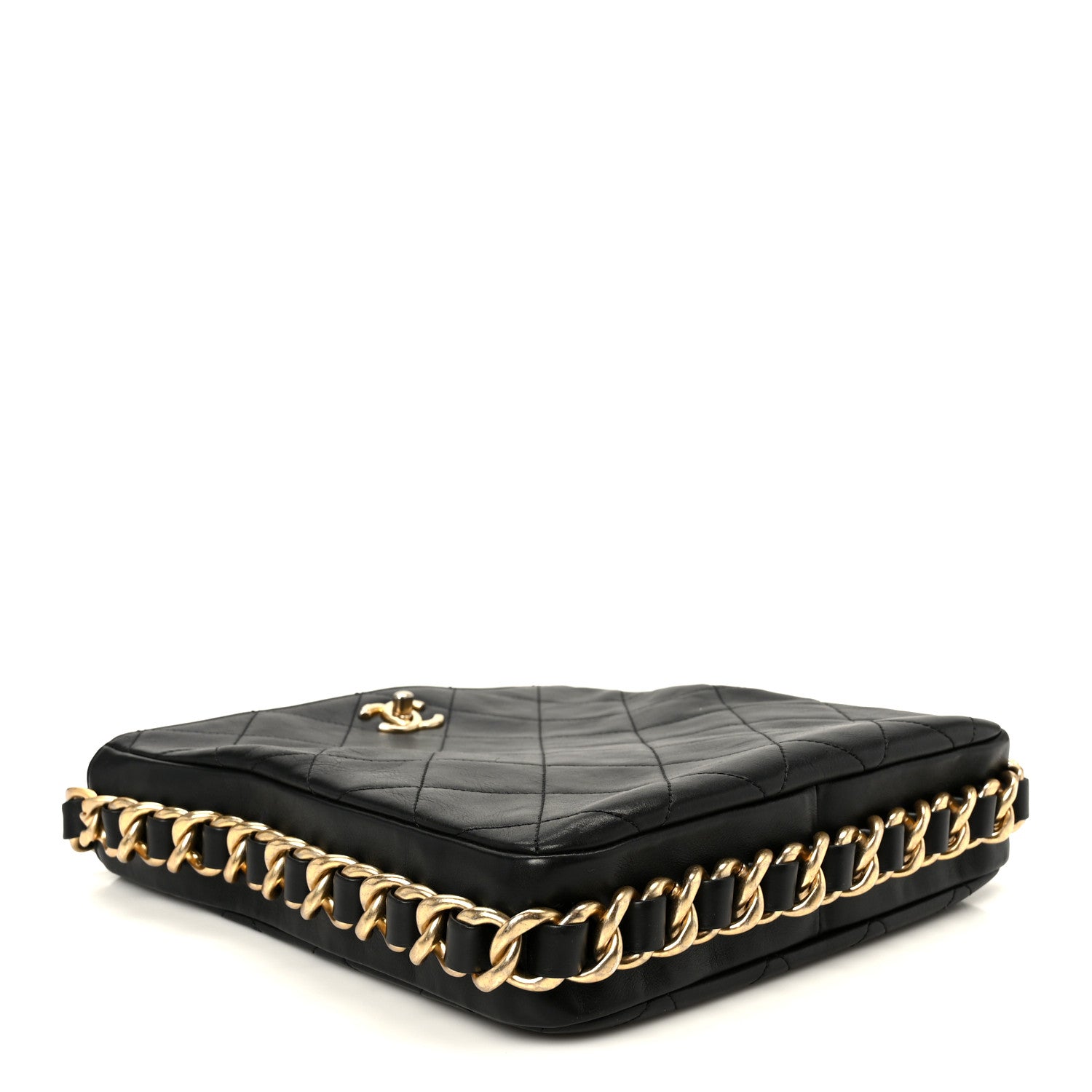 Chanel Lambskin Quilted Multi Chain Hobo Black 4 of 11