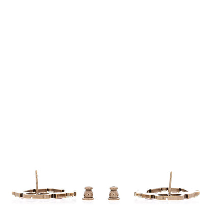 Christian Dior Crystal Pearl Petit CD Earrings Gold Pink 3 of 4