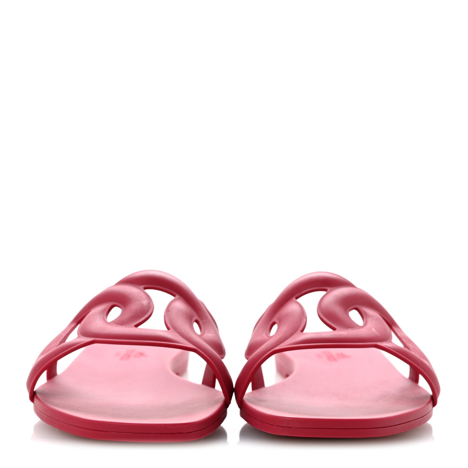 Hermes Rubber Aloha Sandals 36 Rose Baie 3 of 11