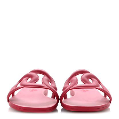 Hermes Rubber Aloha Sandals 36 Rose Baie 3 of 11