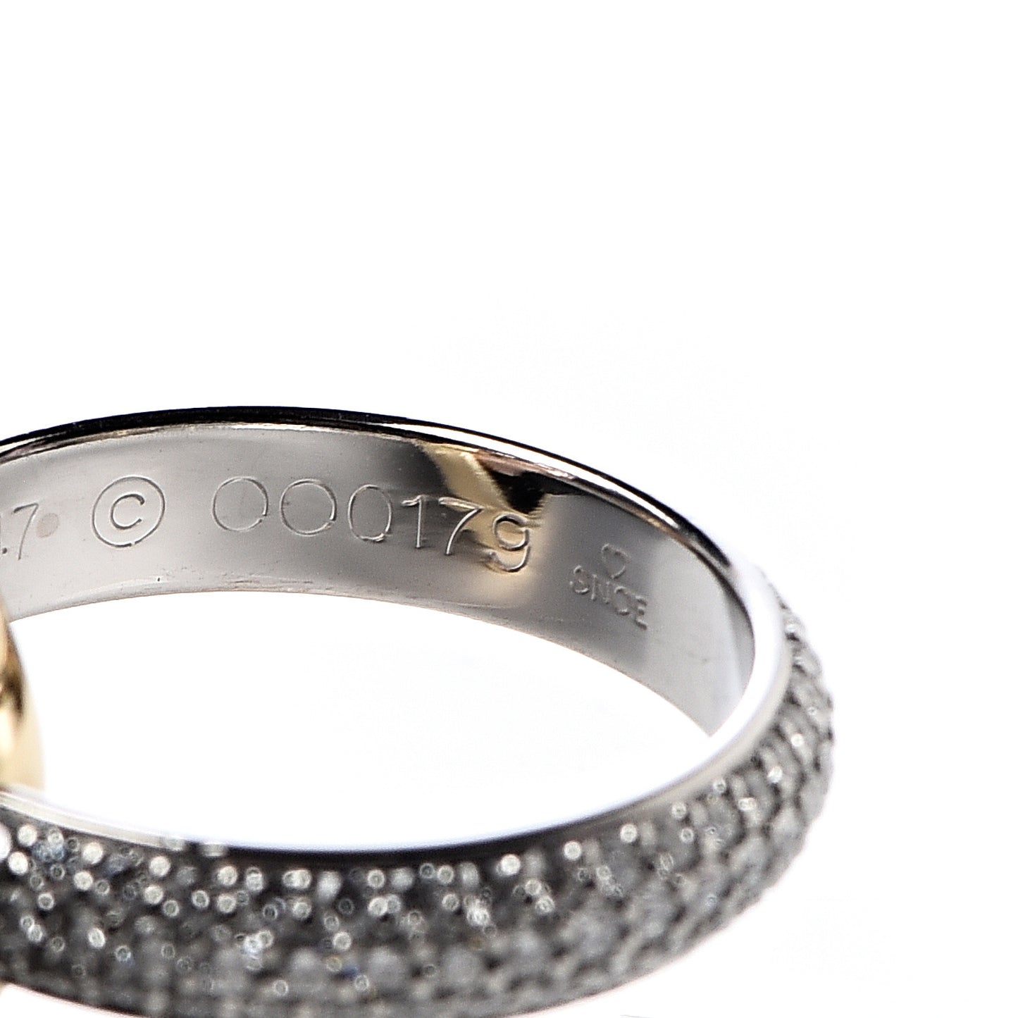 18K White Yellow Pink Gold Diamond Classic Trinity Paved Ring 47 4