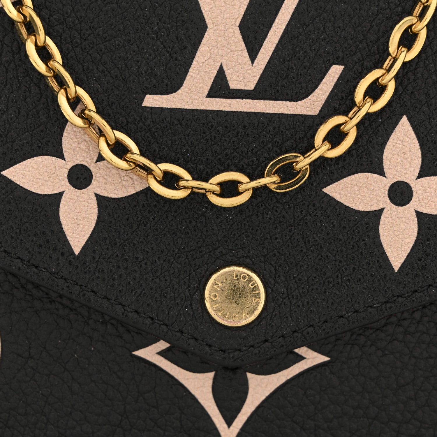 Louis Vuitton Empreinte Monogram Giant Felicie Pochette Black Beige 12 of 13