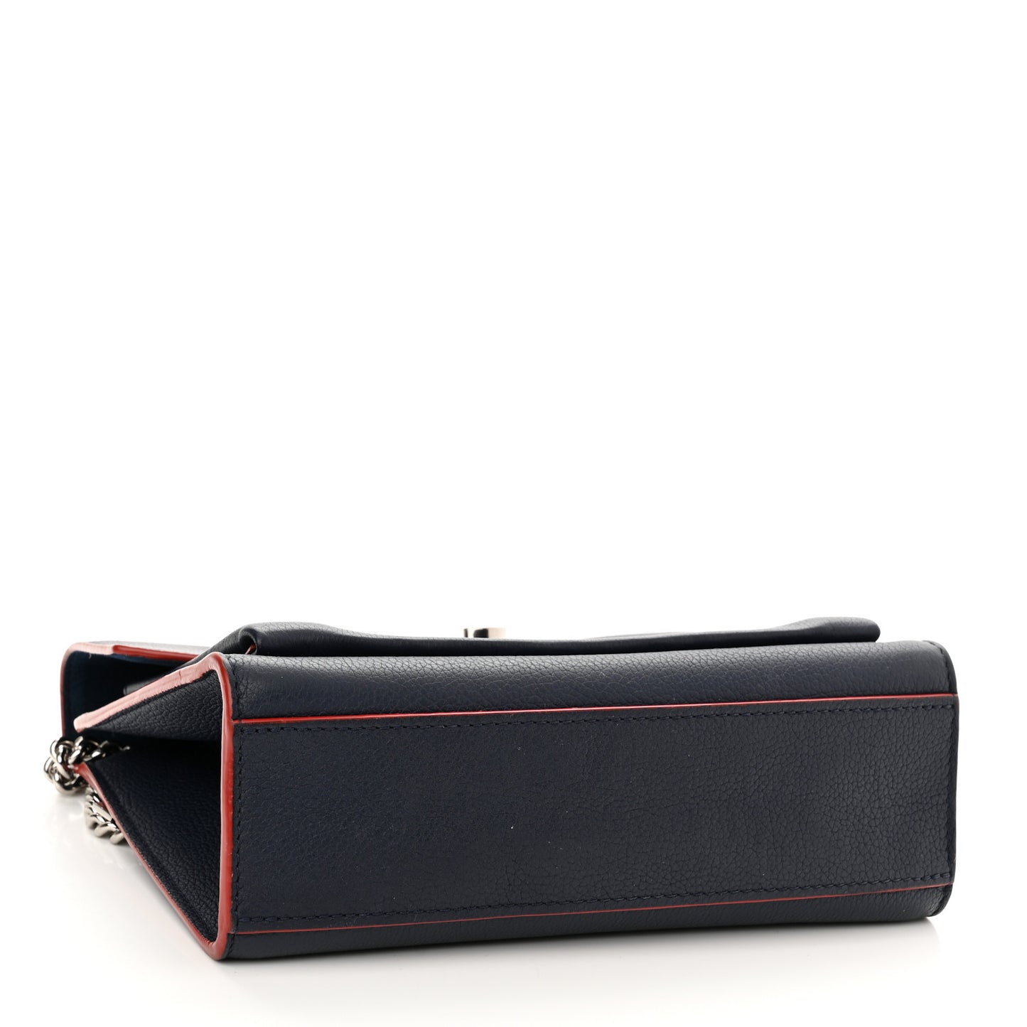 Soft Calfskin My Lockme Chain Bag BB Marine Rouge
