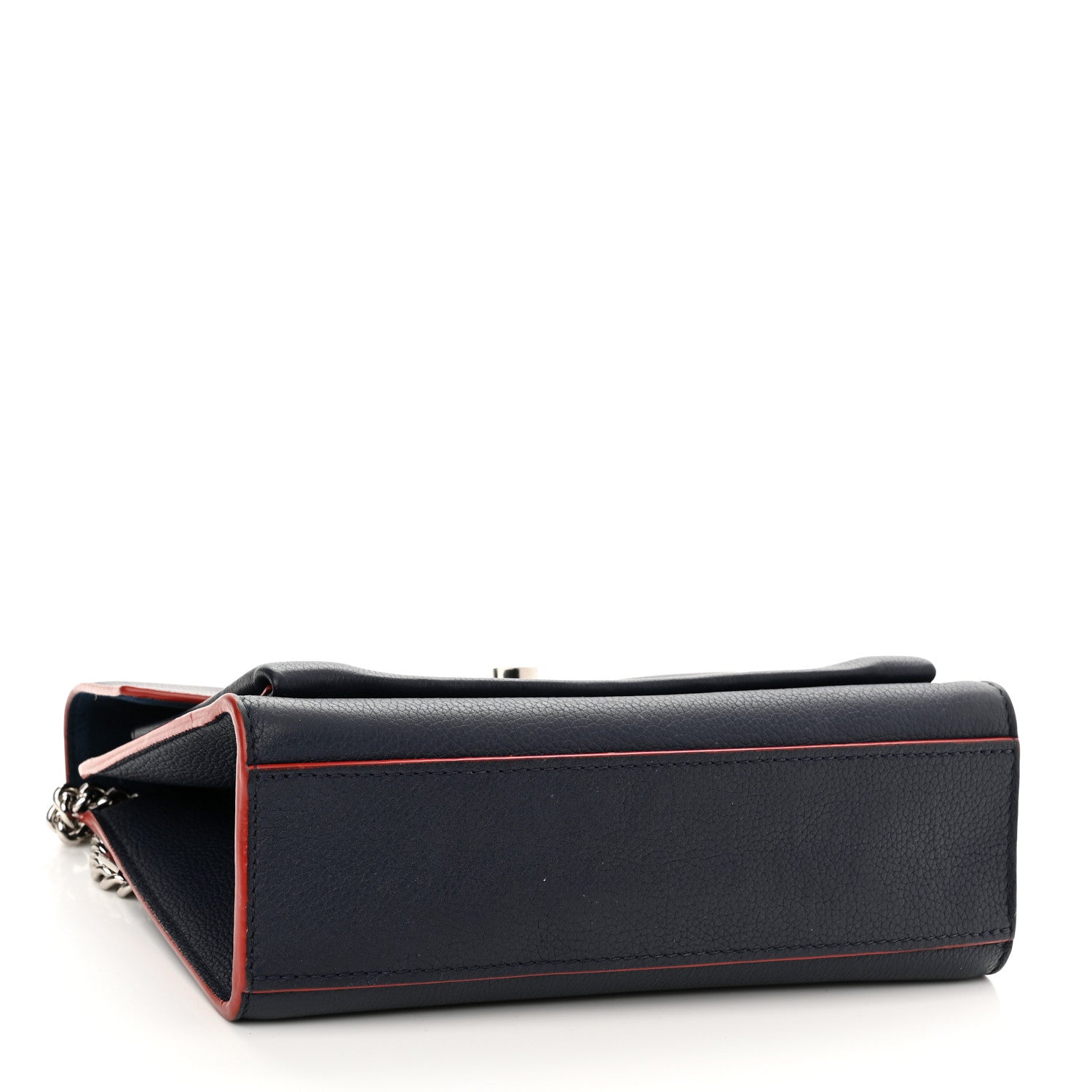 Louis Vuitton Soft Calfskin My Lockme Chain Bag BB Marine Rouge 4 of 12
