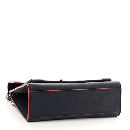 Louis Vuitton Soft Calfskin My Lockme Chain Bag BB Marine Rouge 4 of 12