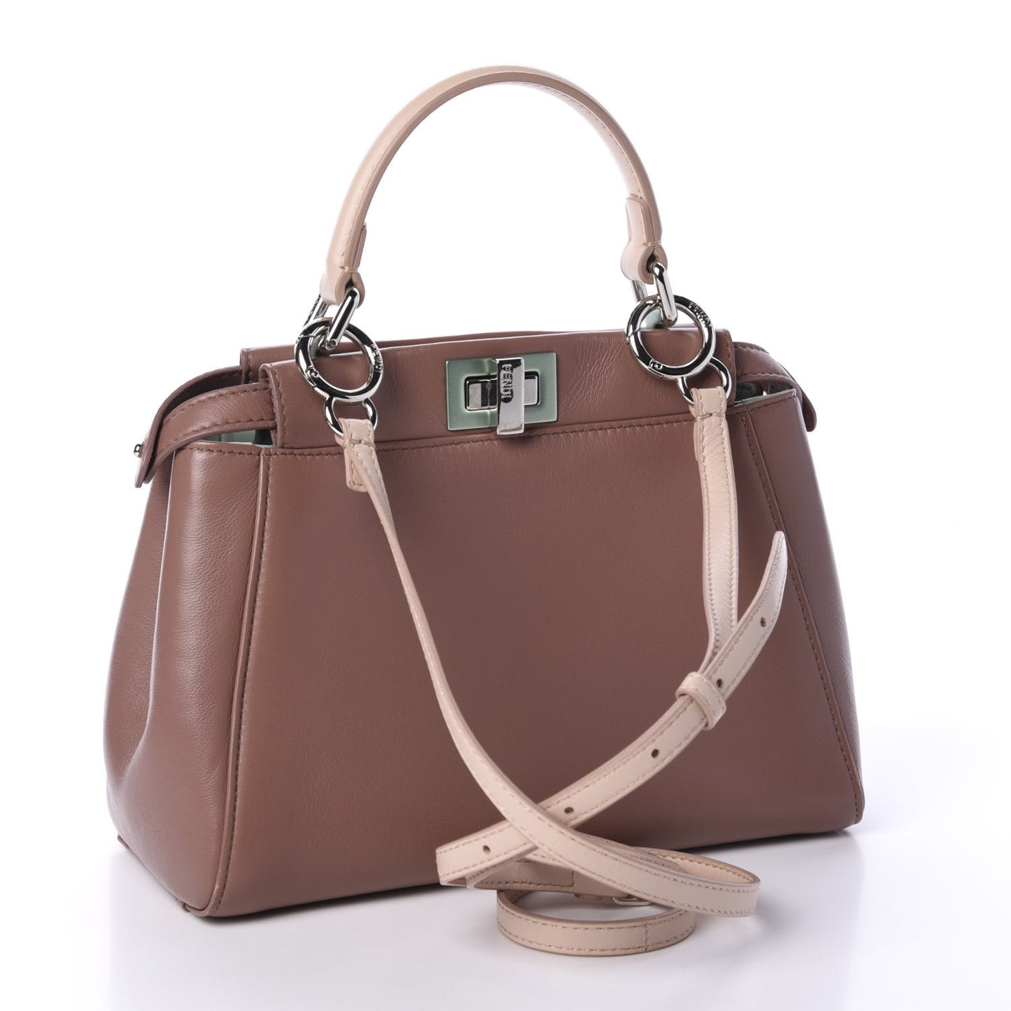 Nappa Colorblock Mini Peekaboo Iconic Satchel English Rose Plaster Oxigen