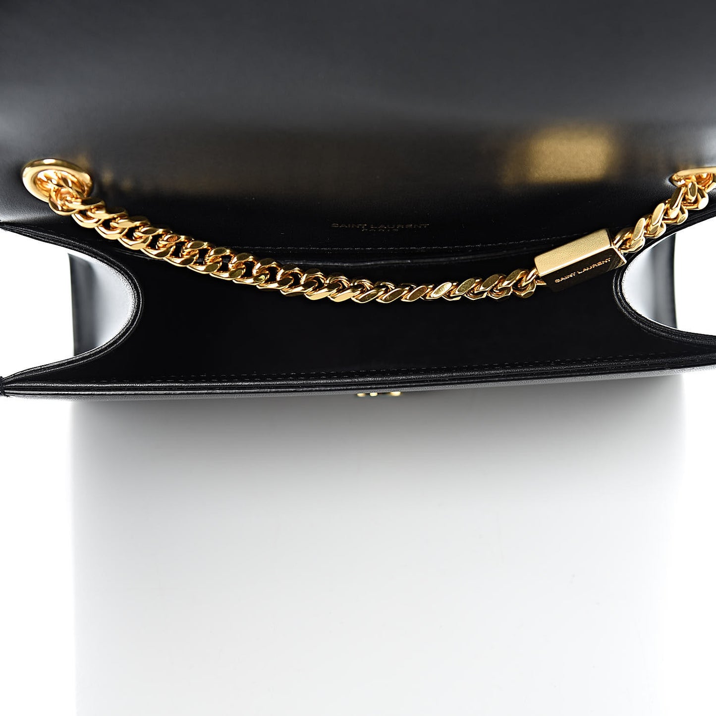 Calfskin Small Classic Monogram Kate Tassel Satchel Black