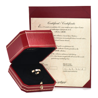 Cartier 18K Pink Gold 3.5mm LOVE Wedding Band Ring 53 6.25 5 of 5