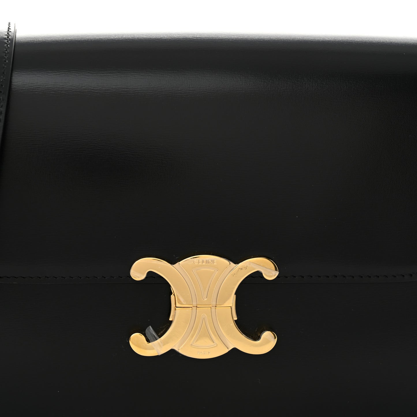 Shiny Calfskin Medium Triomphe Black