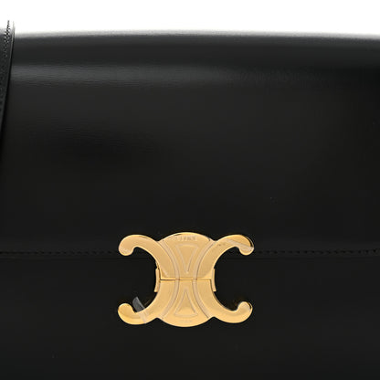 Celine Shiny Calfskin Medium Triomphe Black 9 of 11