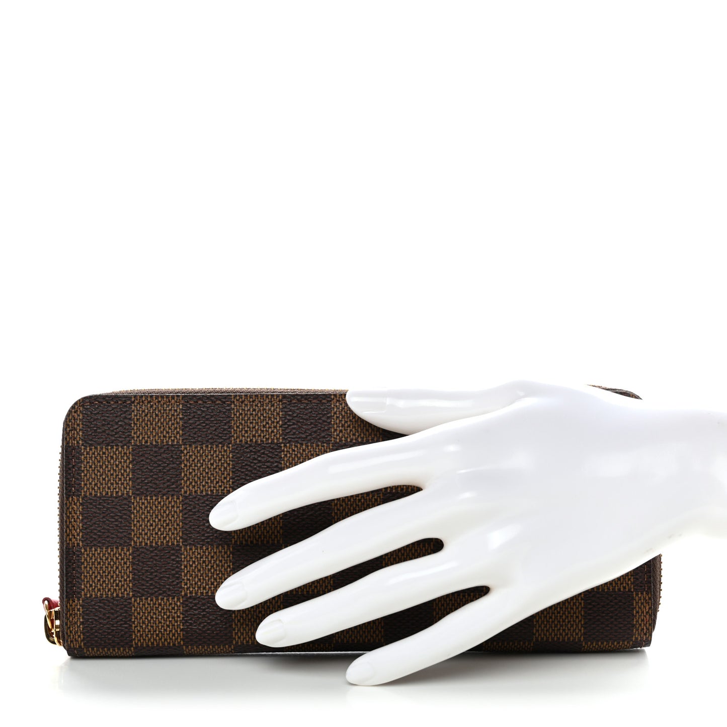 Damier Ebene Clemence Wallet Cherry