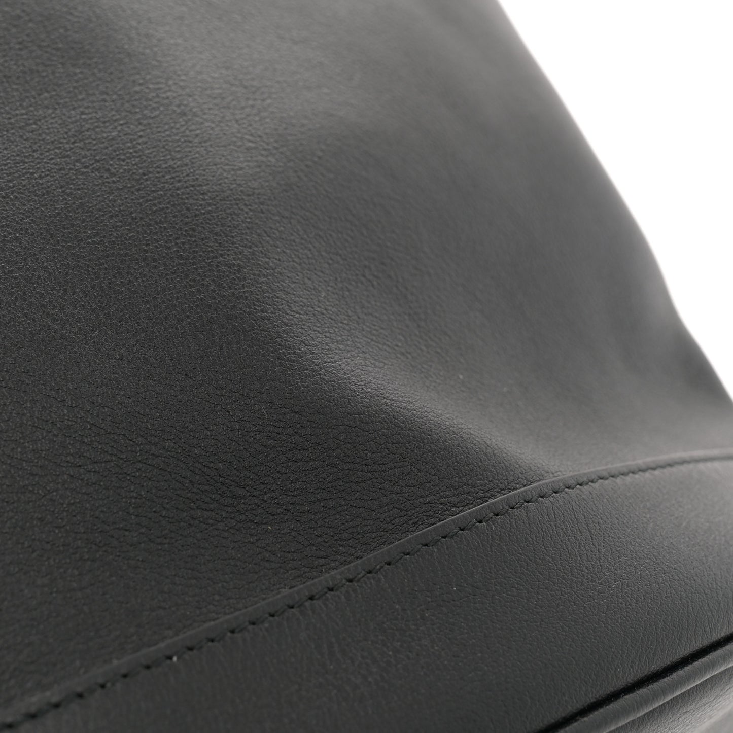 Calfskin Medium Diana Round Tote Bag Black Grey