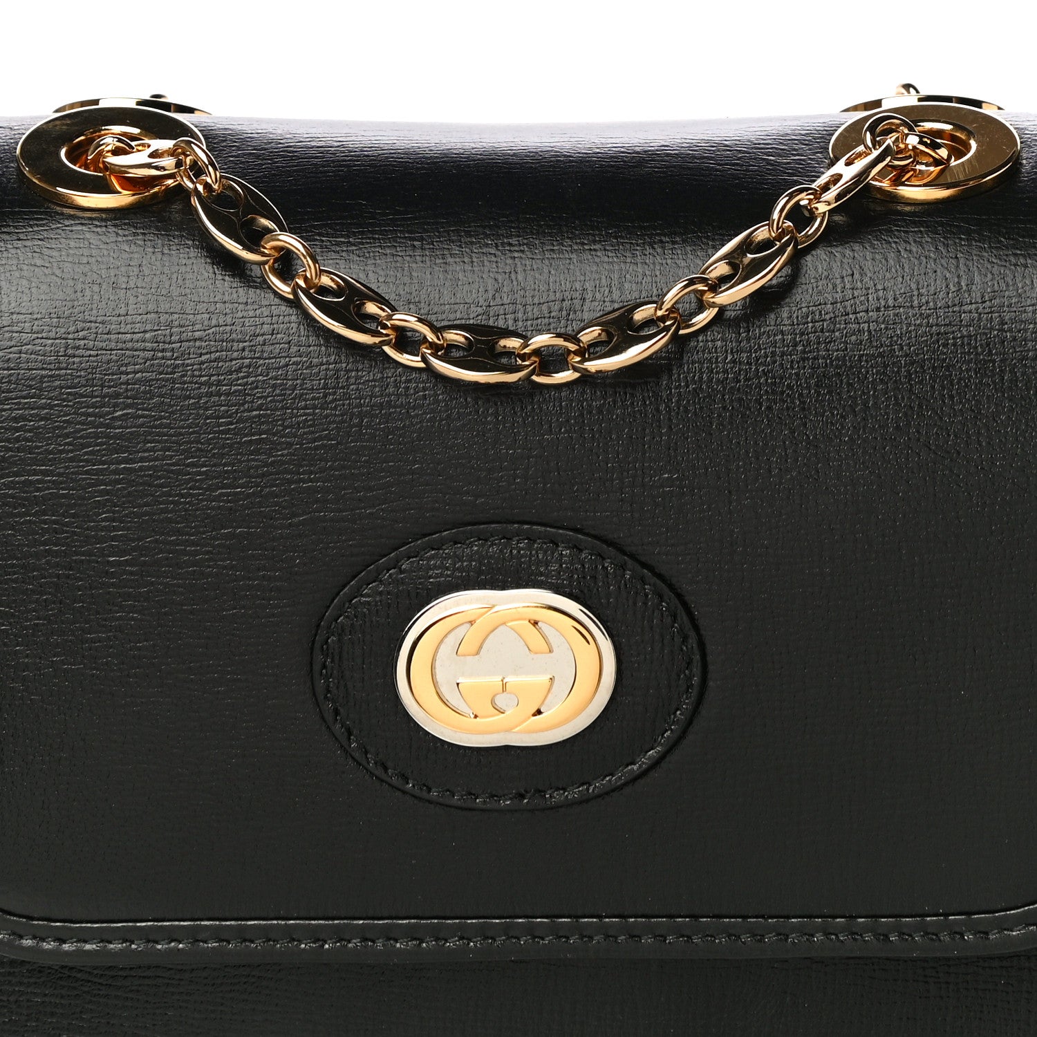 Gucci Azalea Calfskin Mini Marina Chain Shoulder Bag Black 8 of 12