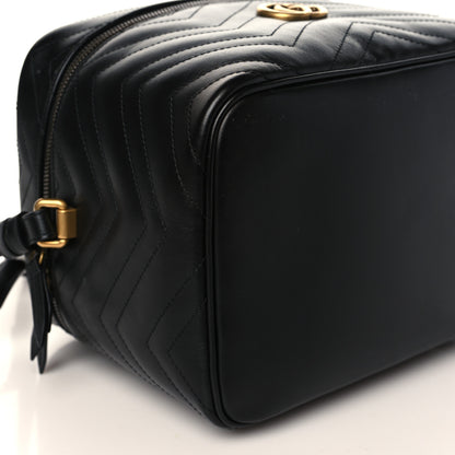 Gucci Calfskin Matelasse Large GG Marmont Vanity Cosmetic Case Black 8 of 10