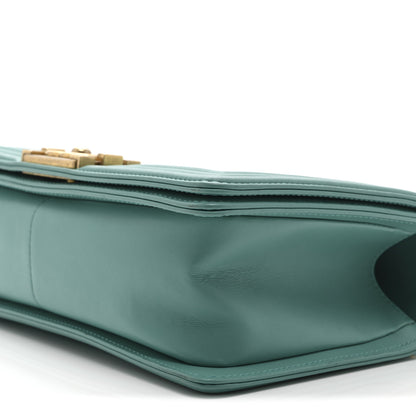 Chanel Lambskin Quilted Medium Boy Flap Green 10 of 11
