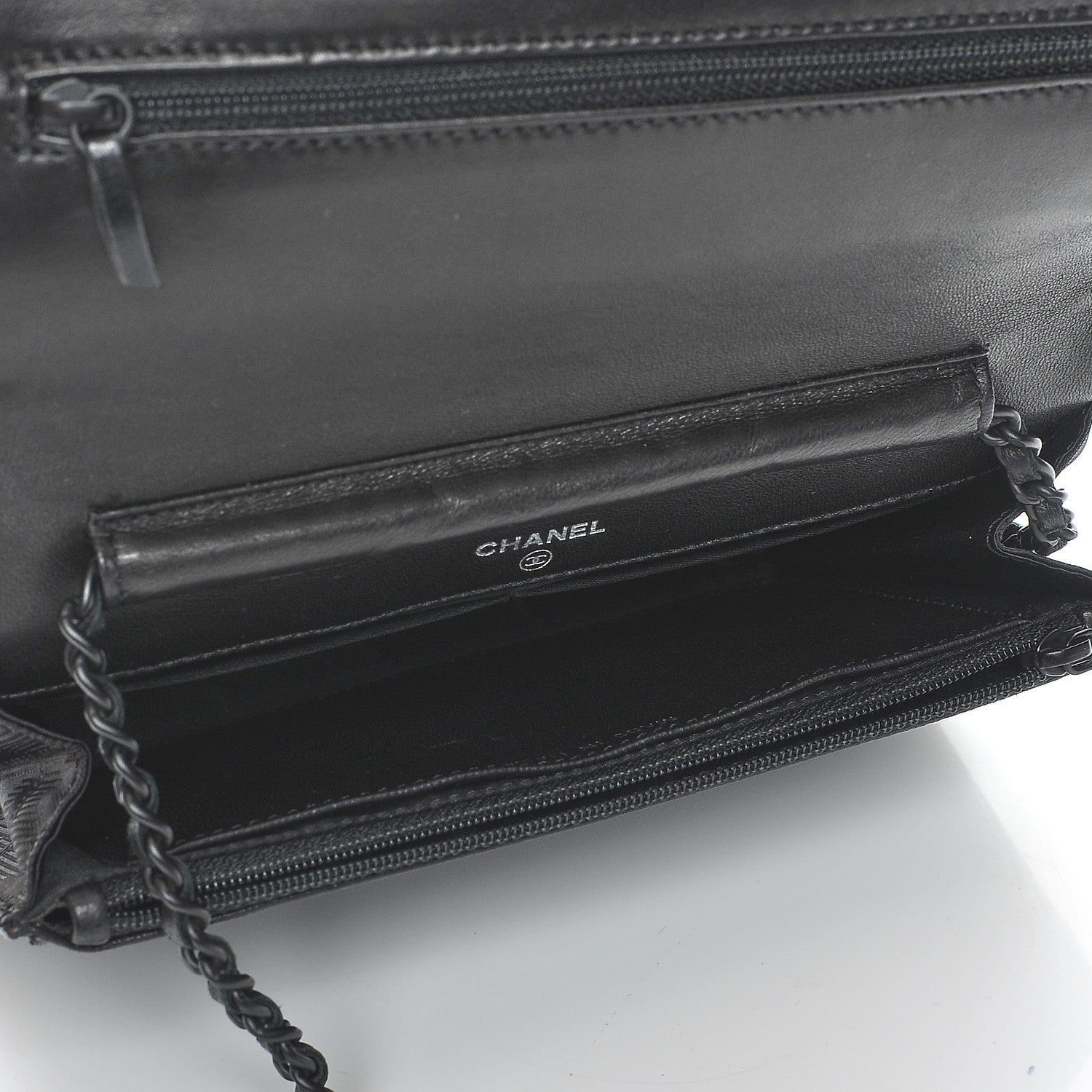 Chanel Nylon Travel Wallet On Chain WOC Black 5 of 9
