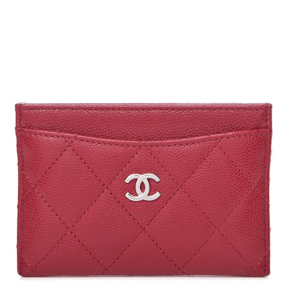 Chanel Caviar Quilted Card Holder Pink 1 of 10